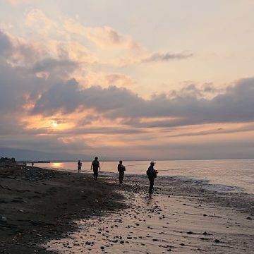 富士川河口 日の出